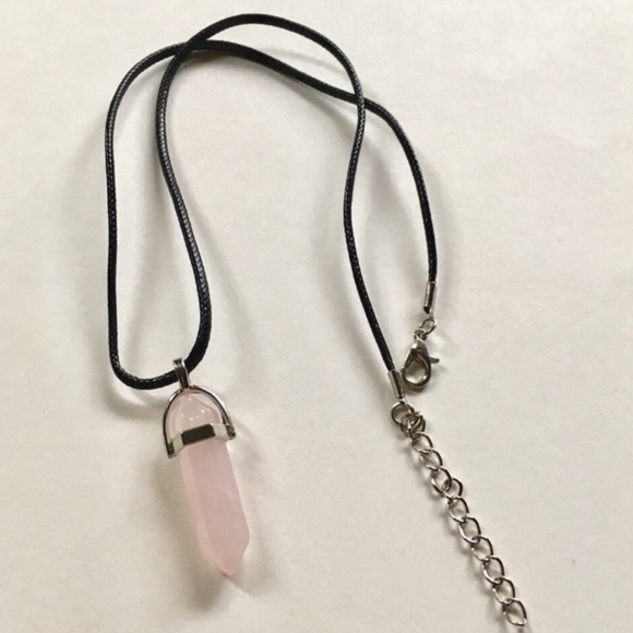 Rose Quartz Natural stone Necklace - Picture 2 of 3